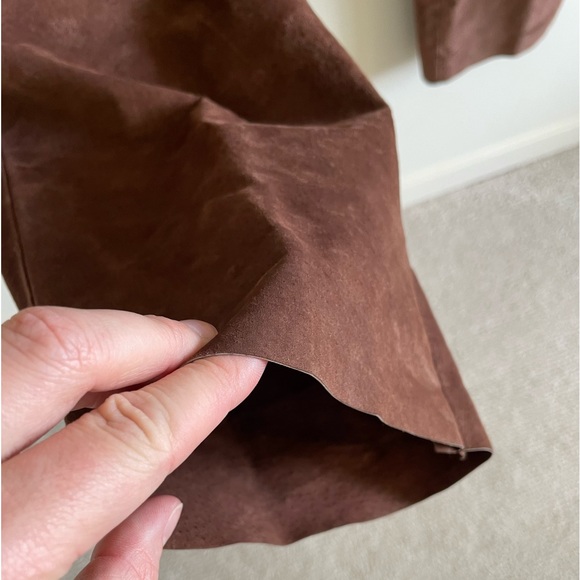 Size 10 Bushwhacker Vintage Brown Leather Straight Leg Pants - Picture 13 of 17